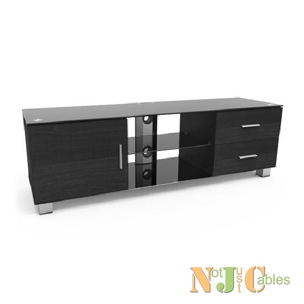 BRATECK Wood Glass Entertainment Unit