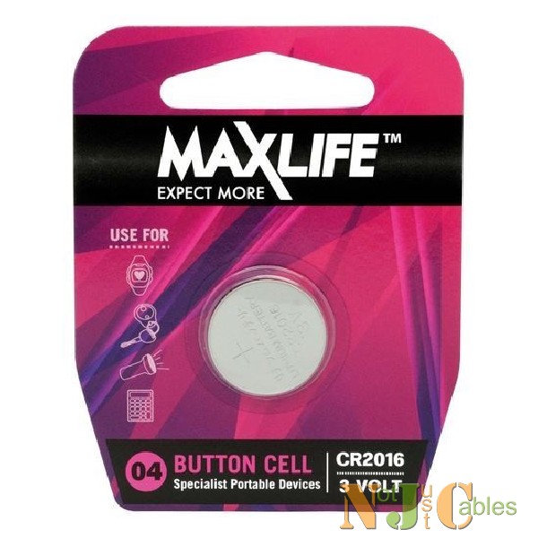 MAXLIFE CR2016 Lithium Button Cell Battery