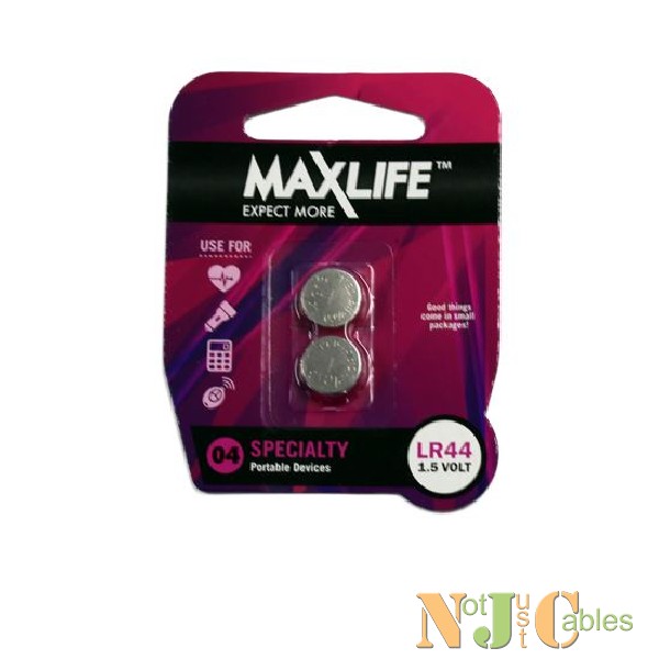 MAXLIFE LR44 Alkaline Button Cell Battery