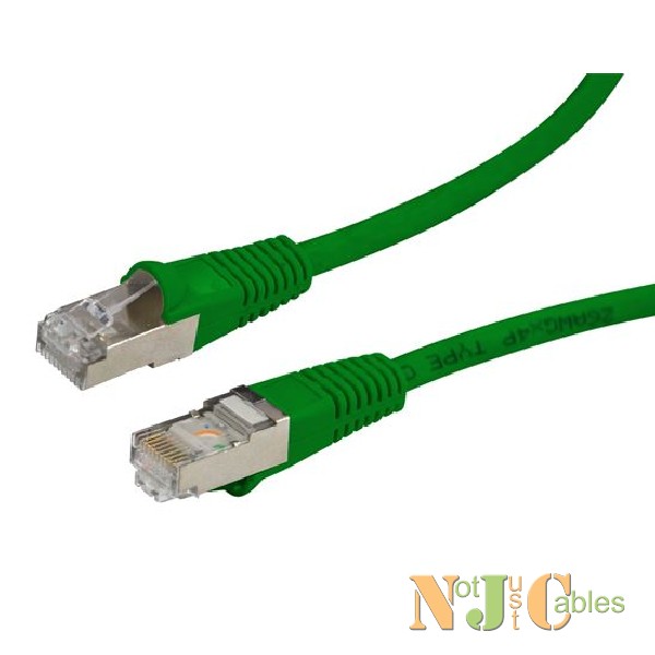 Cat6A Green Shielded Patch Leads