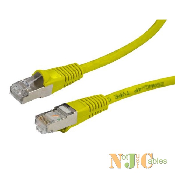 Cat6A Yellow Shielded Patch Leads
