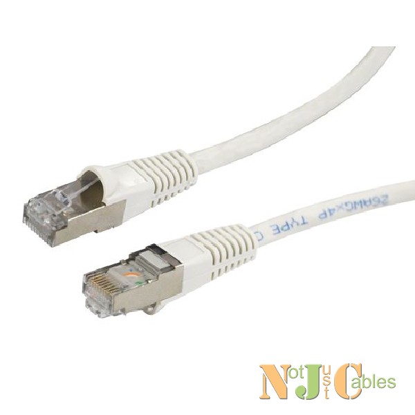 Cat6A White Shielded Patch Leads