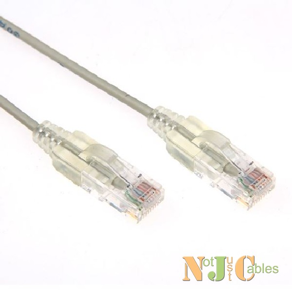 DYNAMIX 0.25M Cat6 Grey Slimline Patch Lead