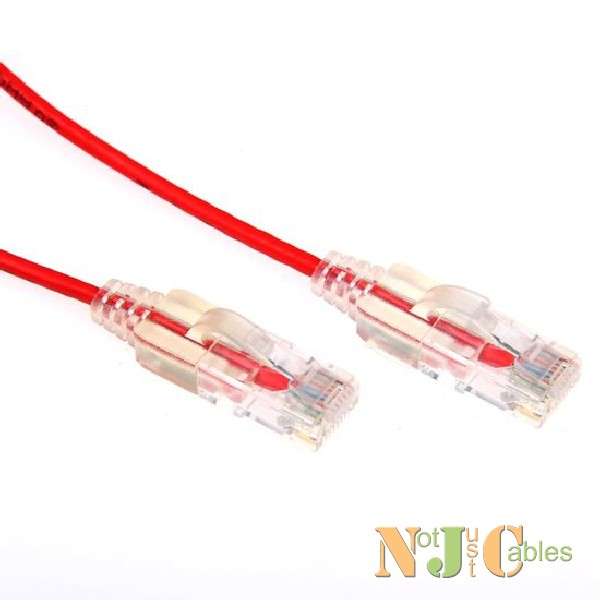 DYNAMIX 0.25M Cat6 Red Slimline Patch Lead