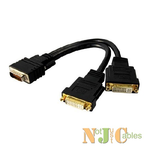 DMS59 Male to Dual DVI D Female Y Cable
