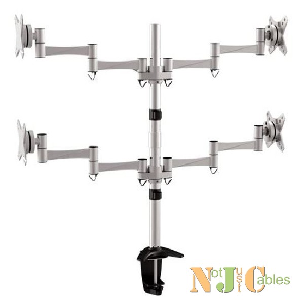 BRATECK 13-27" Quad LCD Desk Mount
