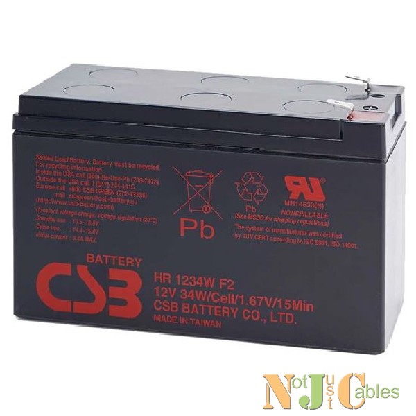 CSB High Rate Discharge 12V 34W UPS Battery