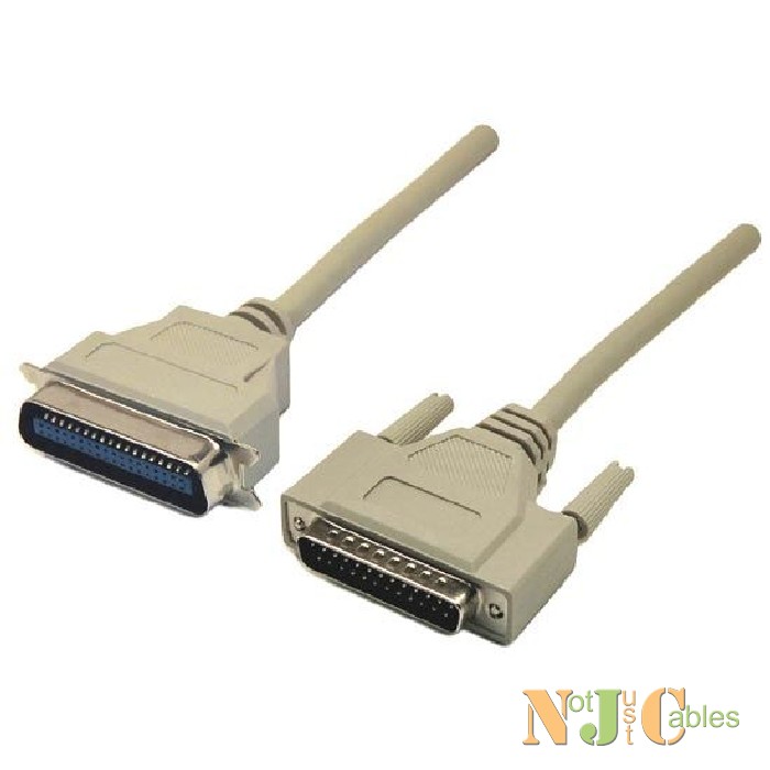 2M Parallel Printer Cable 25 Wire Moulded