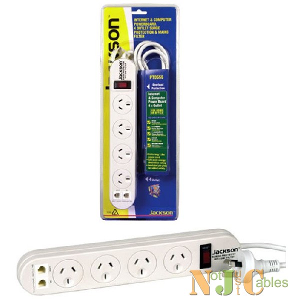 JACKSON 4 way Protected Power Board with Telephone line prot