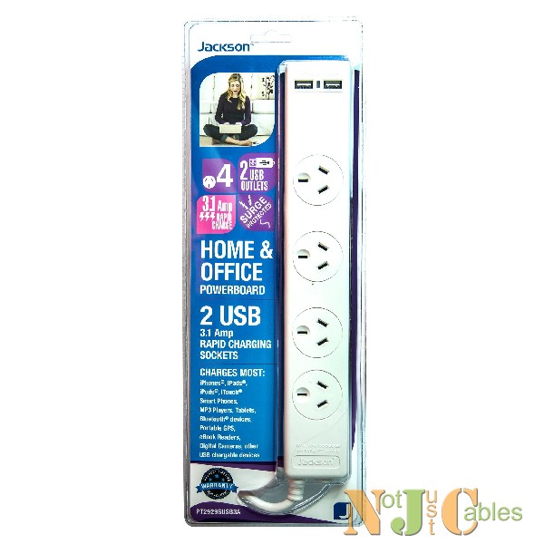 JACKSON 4 way Protected Power Board 2 ports are double space