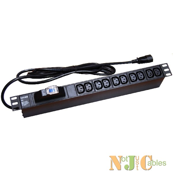 Power Rail - Horizontal 10 Position 10 Amp IEC (IEC320-C13)