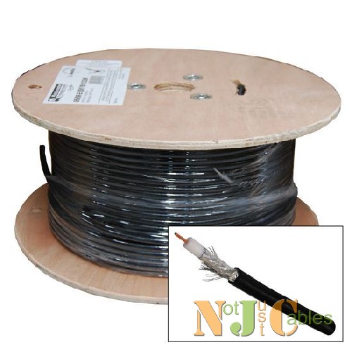 152M Roll RG6 Shielded Cable Black