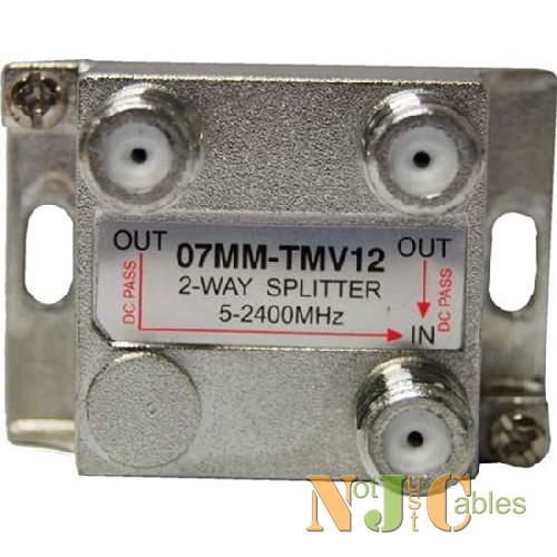 RF Splitter 2 Way 5-2050MHz F Type