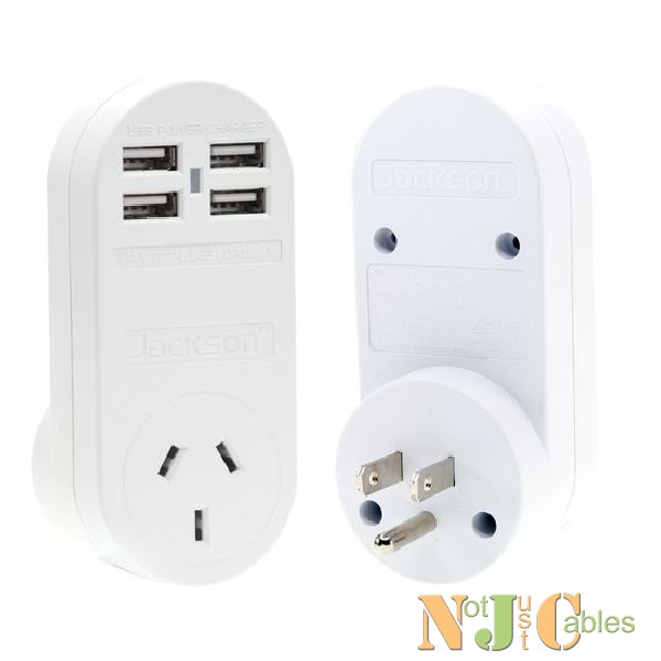 JACKSON Outbound Travel Adaptor With 4x USB