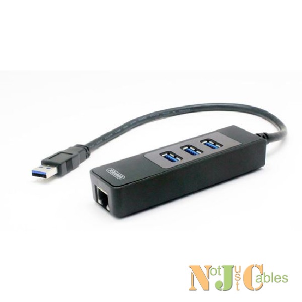 UNITEK 3 Port USB 3.0 Hub with 1x Gigabit Ethernet Port