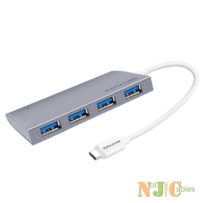 PROMATE Ultra-Sleek USB 3.1 Type-C 4 Port Hub