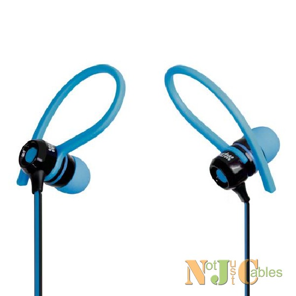 PROMATE Universal Sports Clip-On Stereo Gear-Buds Blue
