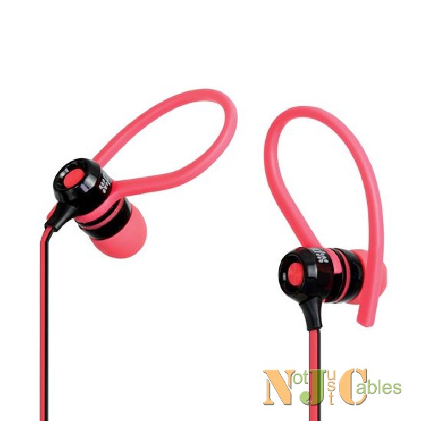 PROMATE Universal Sports Clip-On Stereo Gear-Buds Pink